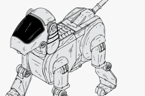 Раскраска робот собака