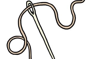 Иголка с ниткой рисунок