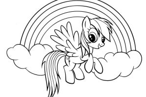 Раскраска пони с крыльями