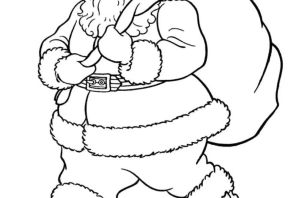 Санта клаус для срисовки