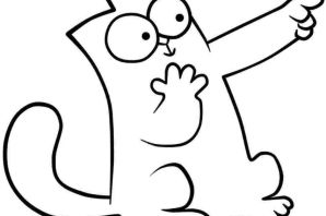 Кот саймон раскраска