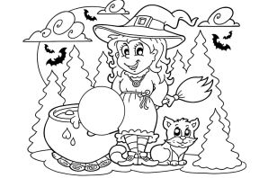 Раскраски ведьмочки