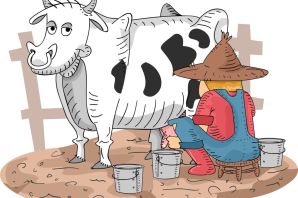 Доярка рисунок