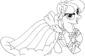 Милая пони раскраска