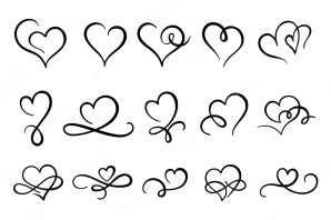 Эскиз валентинки