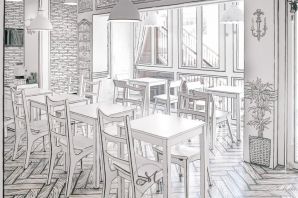 Кафе раскраска