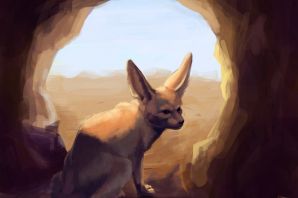 Лиса фенек рисунок