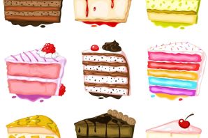 Рисунок кусок торта