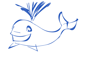 Кит легкий рисунок