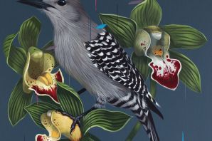 Нарисованный дятел