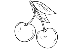 Вишня трафарет