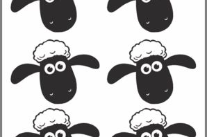 Барашек трафарет