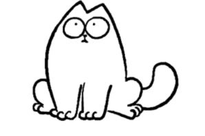 Котик рисунок легкий