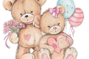 Милые мишки рисунки