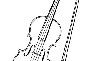 Скрипка раскраска