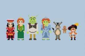 Шрек по клеточкам