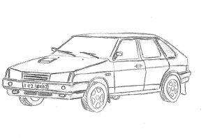 Раскраски машины ваз