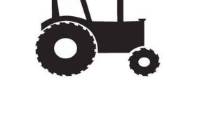 Трафарет трактора