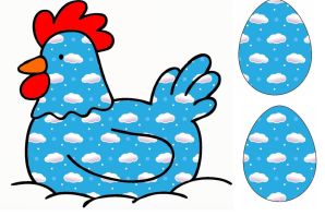 Курица трафарет