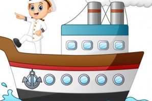 Теплоход рисунок