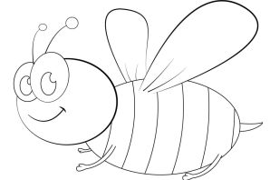 Пчела раскраска