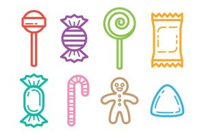 Конфетка трафарет