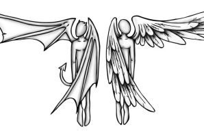 Ангел и демон эскиз