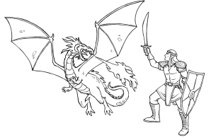 Рыцари раскраска