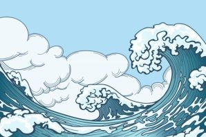 Шторм рисунок