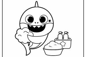 Раскраска бэби шарк