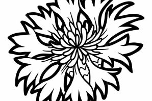 Василек трафарет