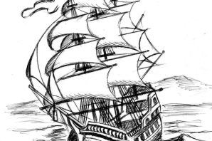 Корабль эскиз легкий