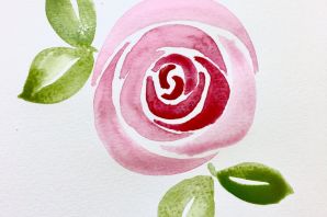 Детский рисунок розы