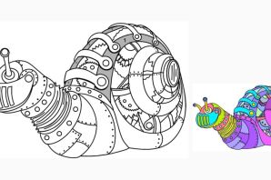 Раскраска улитка