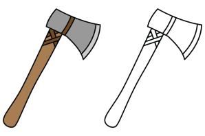 Топор раскраска