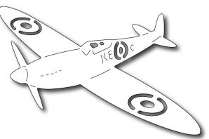 Самолетик трафарет