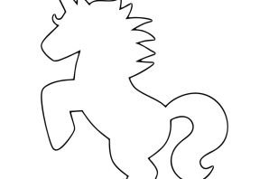 Единорог трафарет