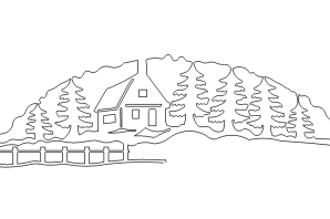 Сугробы трафарет