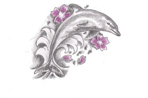 Дельфин рисунок