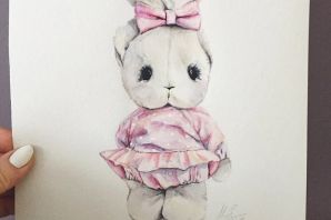 Зайчонок рисунок