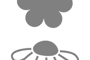 Трафарет ромашка