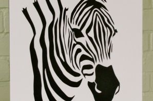 Зебра трафарет