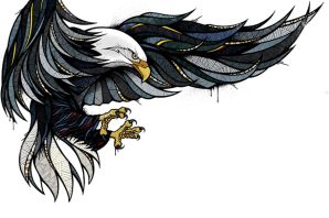 Орел рисунок цветной