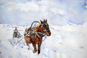 Метель в живописи