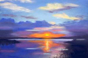Закат живопись