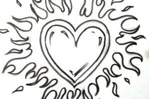 Маме сердце рисунок