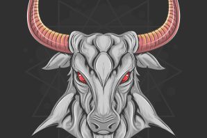Морда быка рисунок