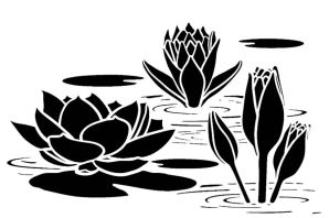 Трафарет лотос