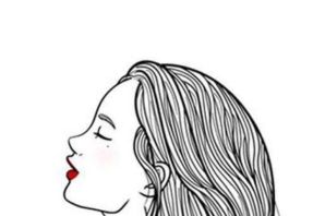 Лицо сбоку рисунок