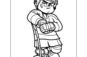 Хоккеист рисунок